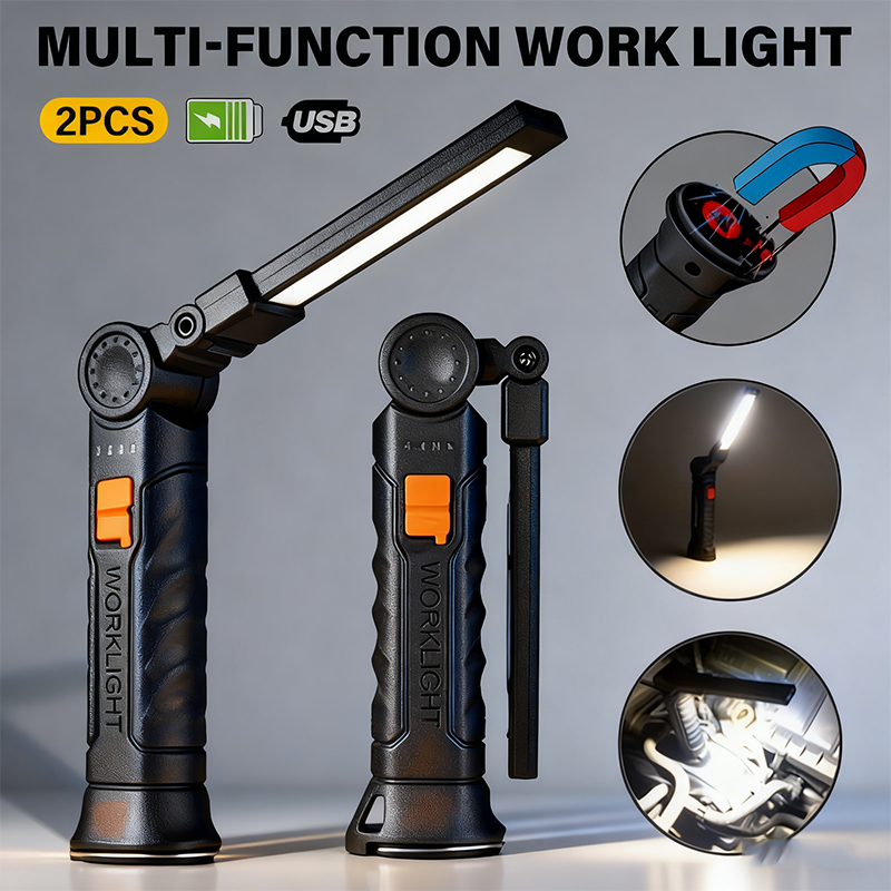 Outdoor Adventure Trips - 휴대용 COB LED 손전등 USB 충전식