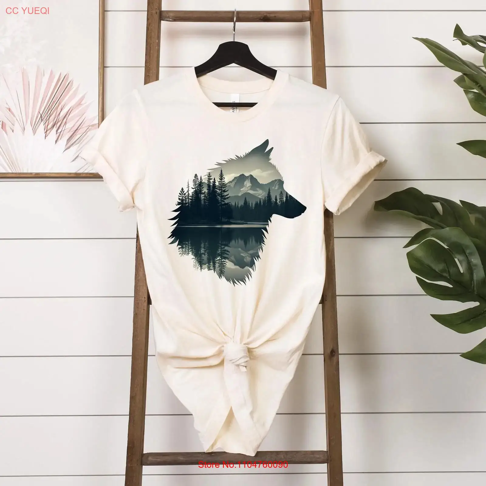Outdoor Adventure Enthusiast - 자연에서 영감을 받은 늑대 티셔츠 야외