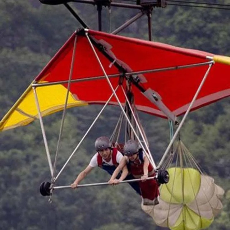 Outdoor Adventure Ziplines & Waterfall - 야외 글라이딩 짚라인 스윙 스릴 어드벤처