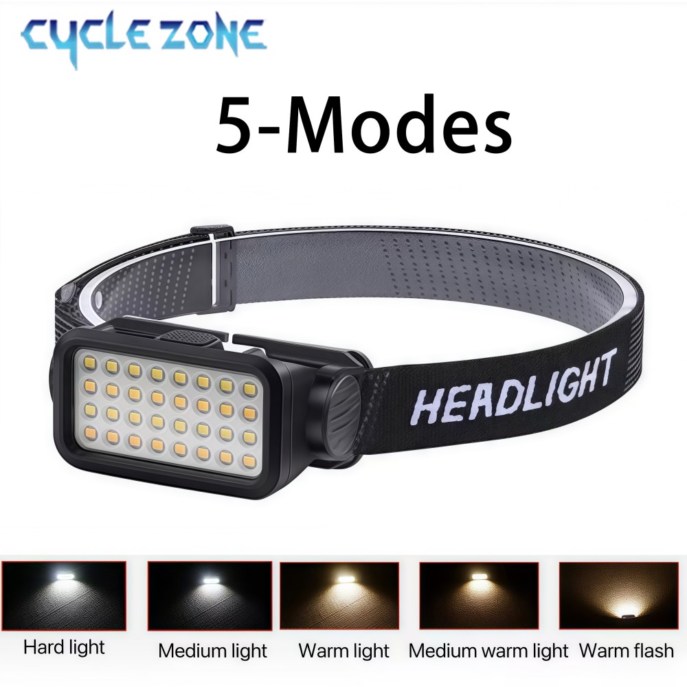 휴대용 충전식 헤드램프, 32 LED, 5 가지 모드  - Outdoor Adventure Hunt 리뷰 및 가격