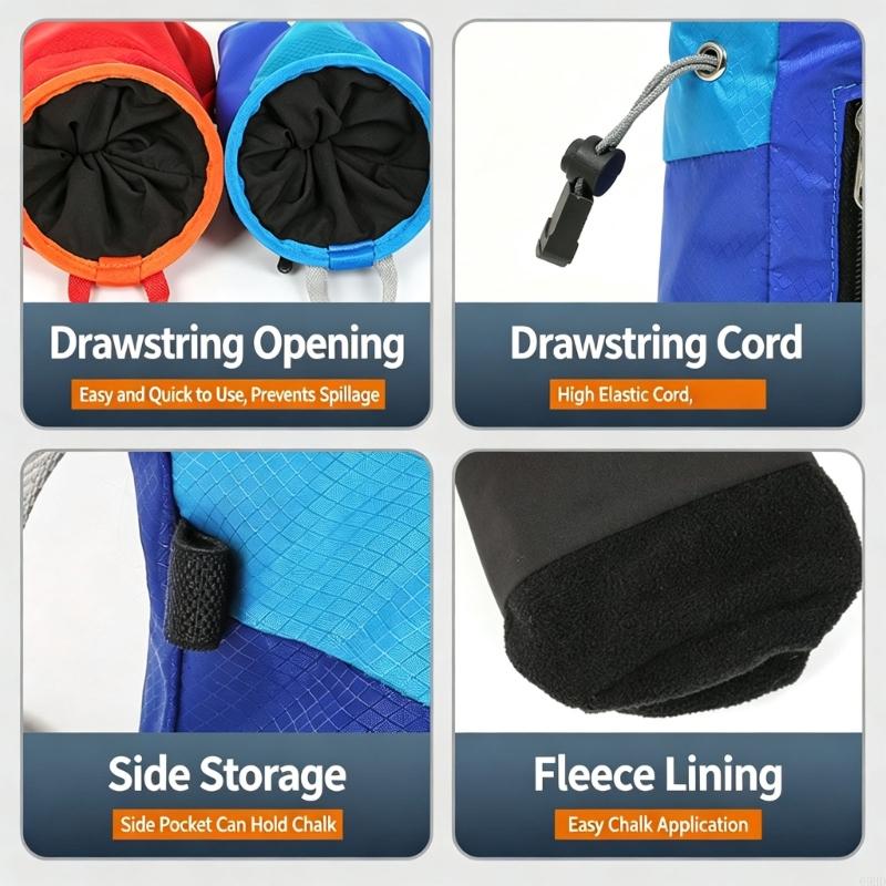 암벽 등반 연습 및 체육관 사용을 위한 코드 상단, 착 - Chalk Bag Bouldering 리뷰 및 가격