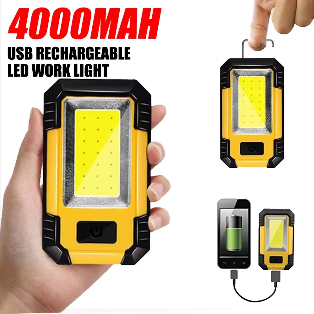 충전식 4000mAh 작업등, 초강력 COB 플래시라이 - Outdoor Adventure Trips 리뷰 및 가격